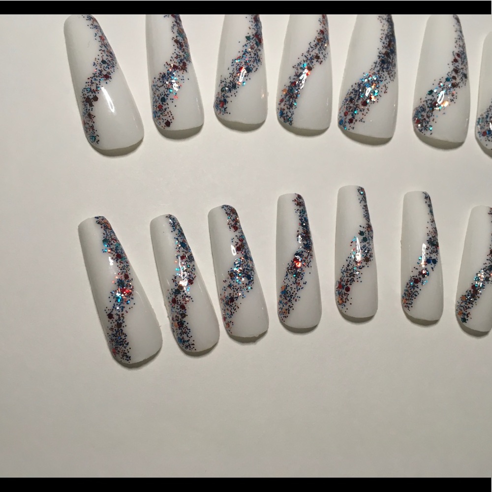 🇺🇸Patriotic Long Coffin Press On Nails - 10🇺🇸 - Picture 10 of 14